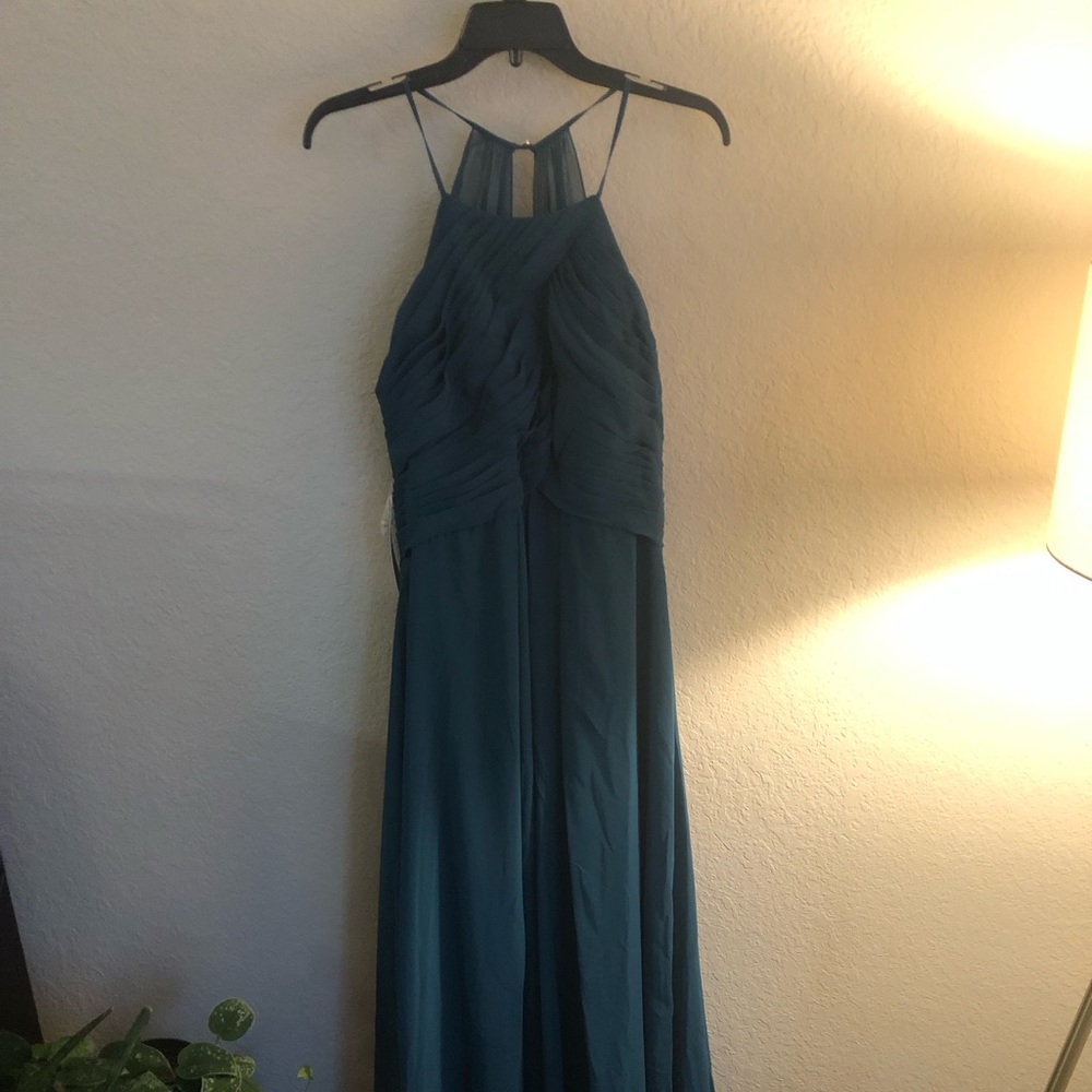 Peacock Ginger AZAZIE bridesmaid dress. NWT